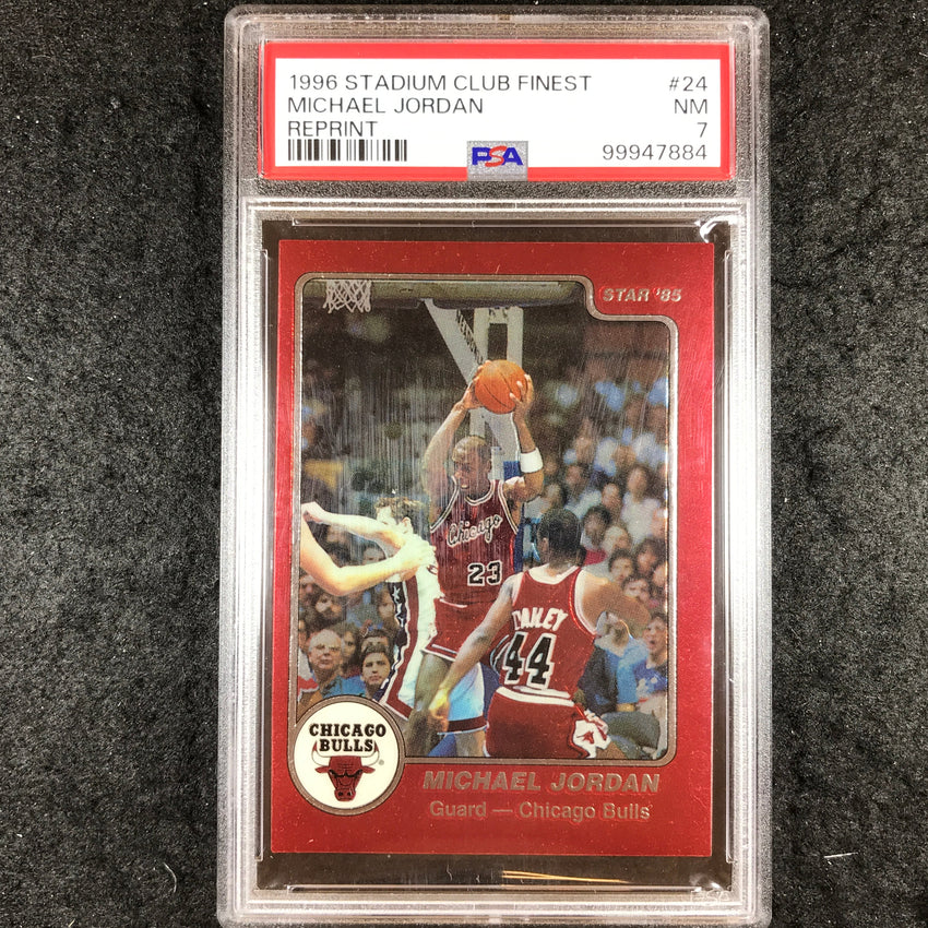 1996 Stadium Club Finest MICHAEL JORDAN Reprint #24 PSA 7 (884)