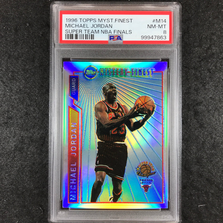 1996 Topps Mystery Finest MICHAEL JORDAN Super Team NBA Finals #M14 PSA 8 (863)