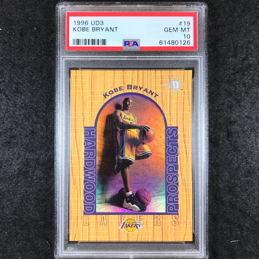 1996 UD3 KOBE BRYANT Rookie Hardwood Prospects #19 PSA 10 (126)