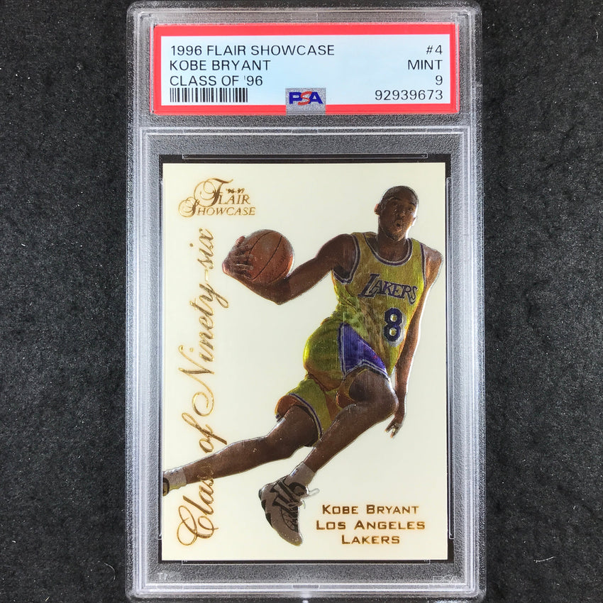 1996 Flair Showcase KOBE BRYANT Rookie Class of '96 #4 PSA 9 (673)