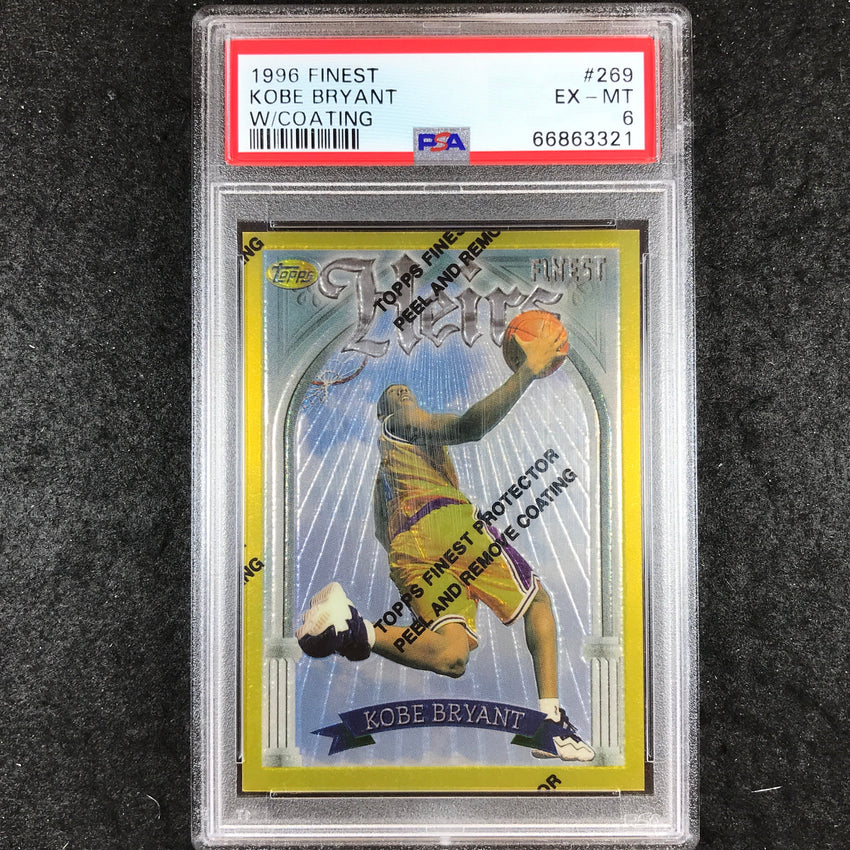 1996 Finest KOBE BRYANT Rookie Heirs W/Coating #269 PSA 6 (321)