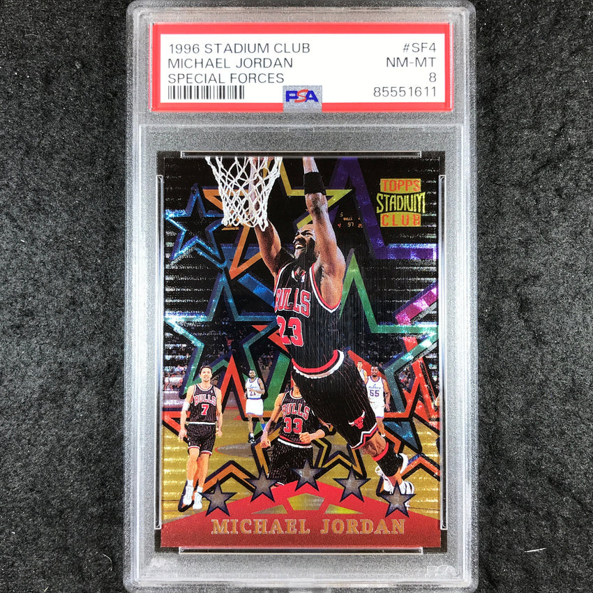 1996 Stadium Club MICHAEL JORDAN Special Forces #SF4 PSA 8 (611)