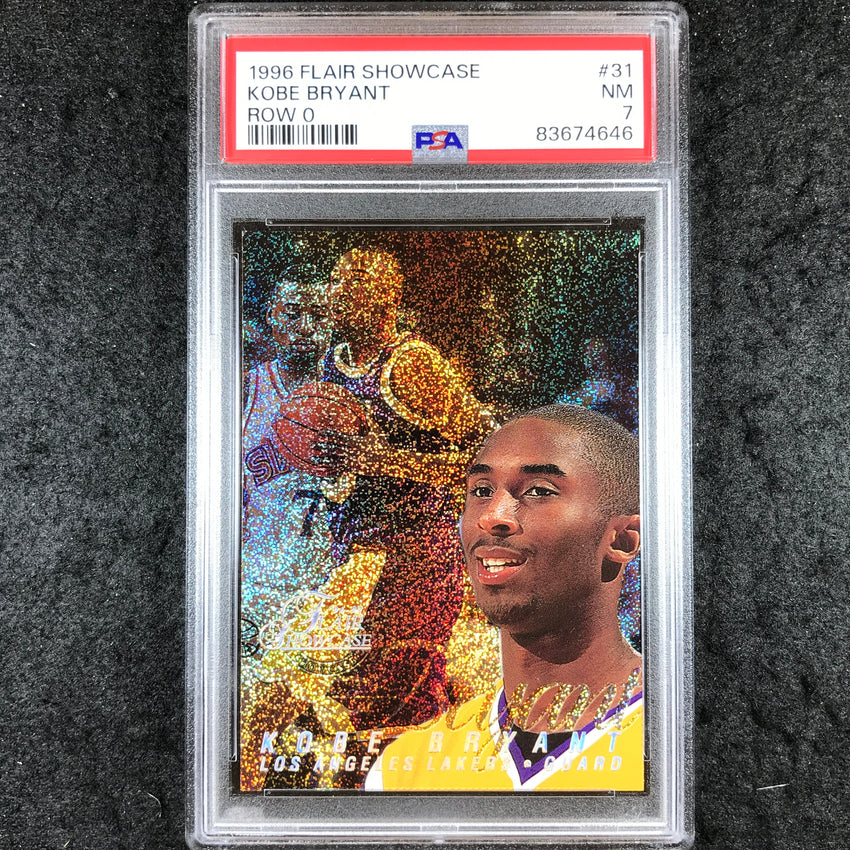 1996 Flair Showcase KOBE BRYANT Rookie Row 0 #31 PSA 7 (646)