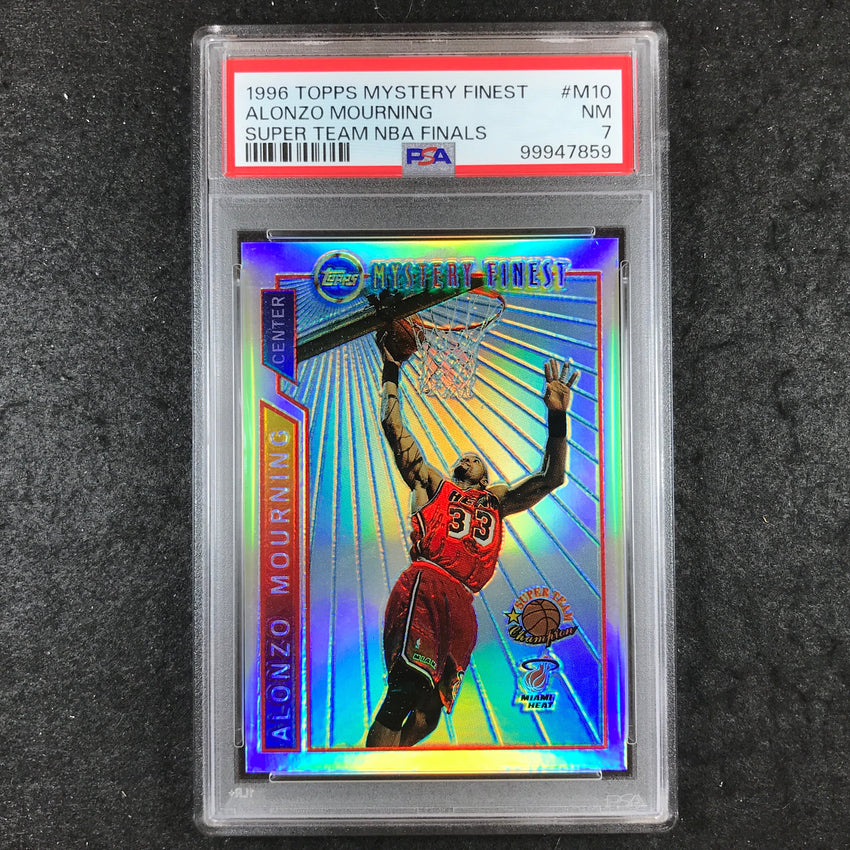 1996 Topps Mystery Finest ALONZO MOURNING Super Team NBA Finals #M10 PSA 7 (859)