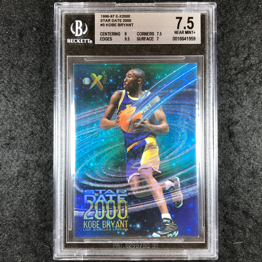 1996-97 E-X2000 KOBE BRYANT Rookie Star Date 2000 #3 BGS 7.5 (959)
