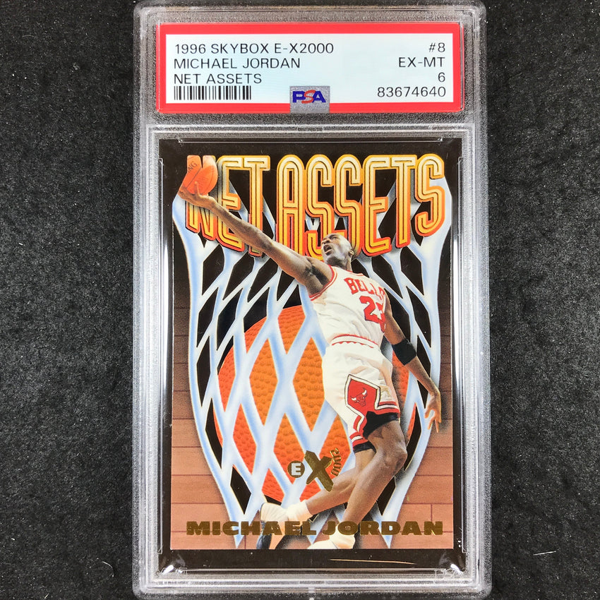 1996 Skybox E-X2000 MICHAEL JORDAN Net Assets #8 PSA 6 (640)
