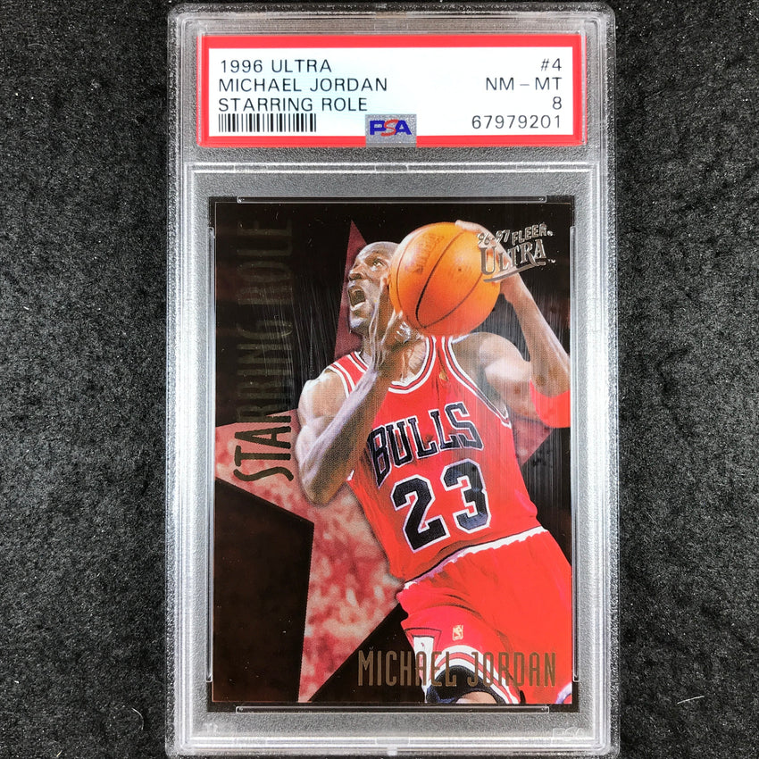 1996 Ultra MICHAEL JORDAN Starring Role #4 PSA 8 (201)
