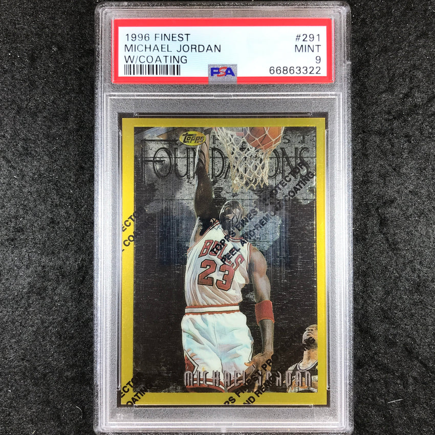 1996 Finest MICHAEL JORDAN Foundations W/Coating #291 PSA 9 (322)