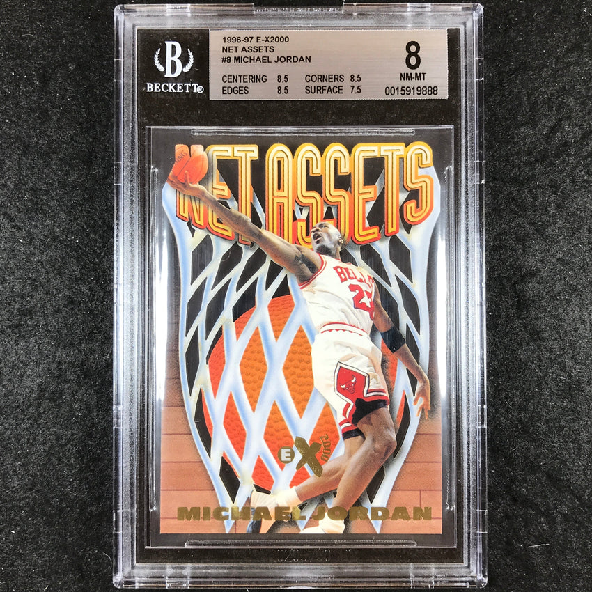 1996-97 E-X2000 MICHAEL JORDAN Net Assets #8 BGS 8 (888)