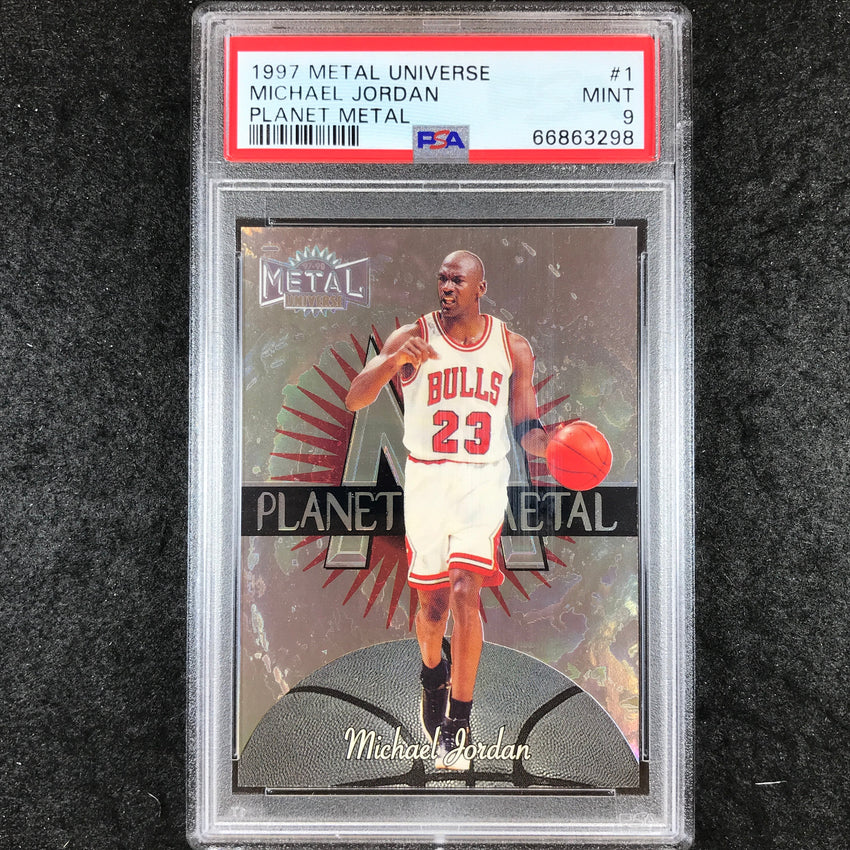 1996 Metal Universe MICHAEL JORDAN Planet Metal #1 PSA 9 (298)