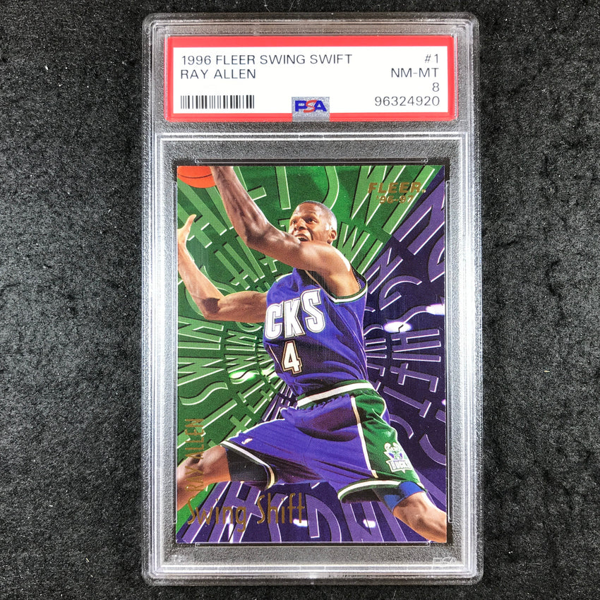 1996 Fleer Swing Swift RAY ALLEN Rookie Swing Shift #1 PSA 8 (920)