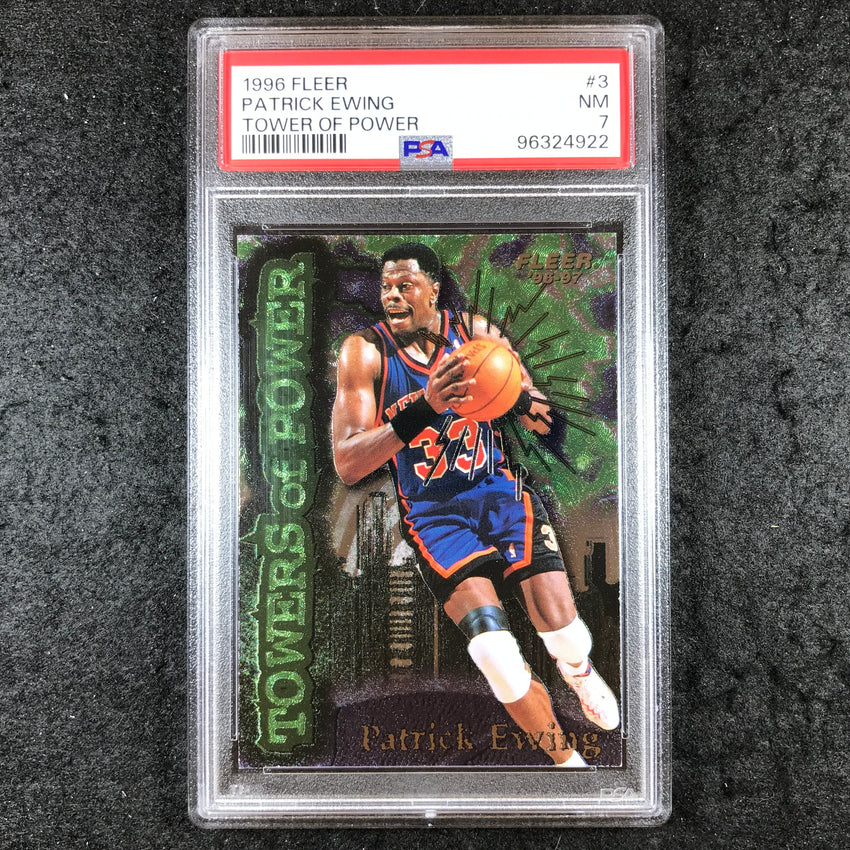 1996 Fleer PATRICK EWING Tower of Power #3 PSA 7 (922)