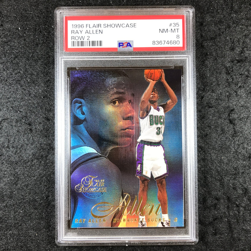 1996 Flair Showcase RAY ALLEN Rookie Row 2 #35 PSA 8 (680)