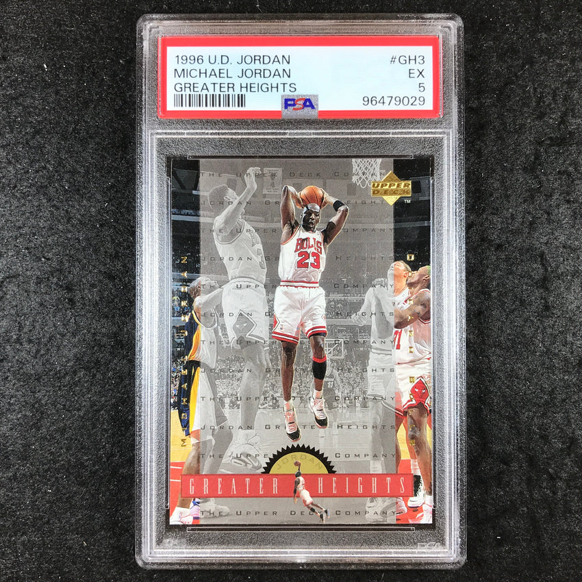 1996 U.D. Jordan MICHAEL JORDAN Greater Heights #GH3 PSA 5 (029)