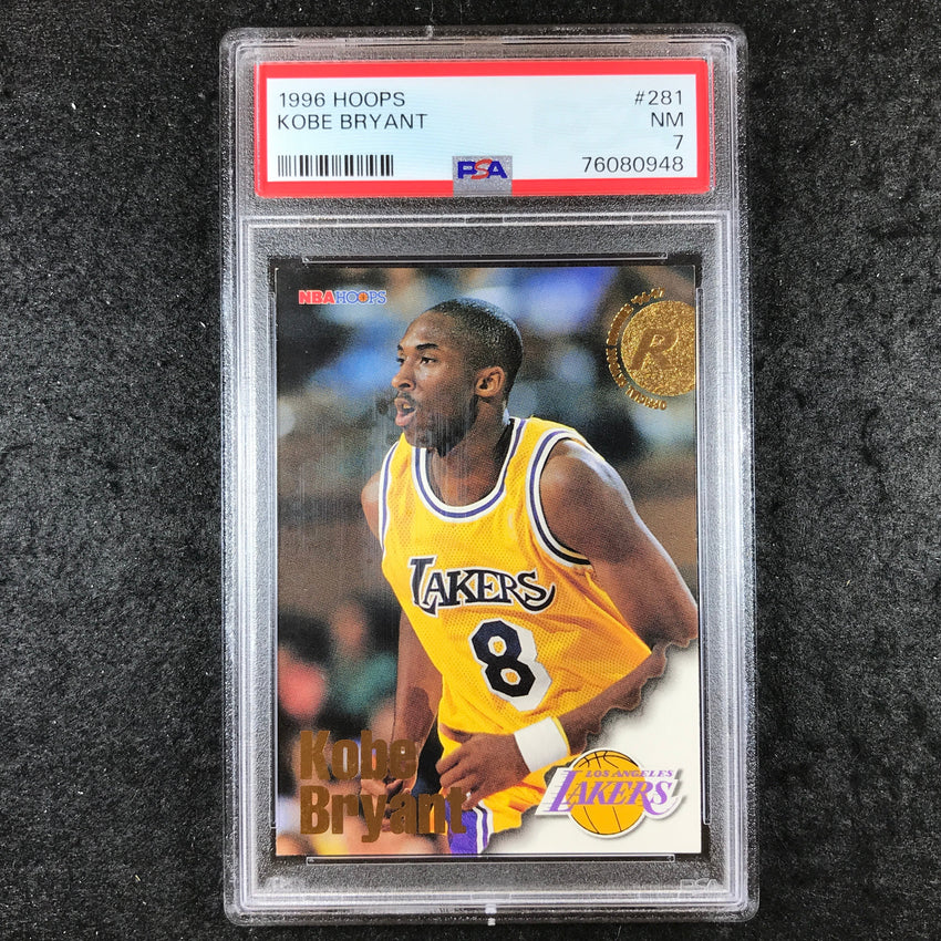 1996 Hoops KOBE BRYANT Rookie #281 PSA 7 (948)