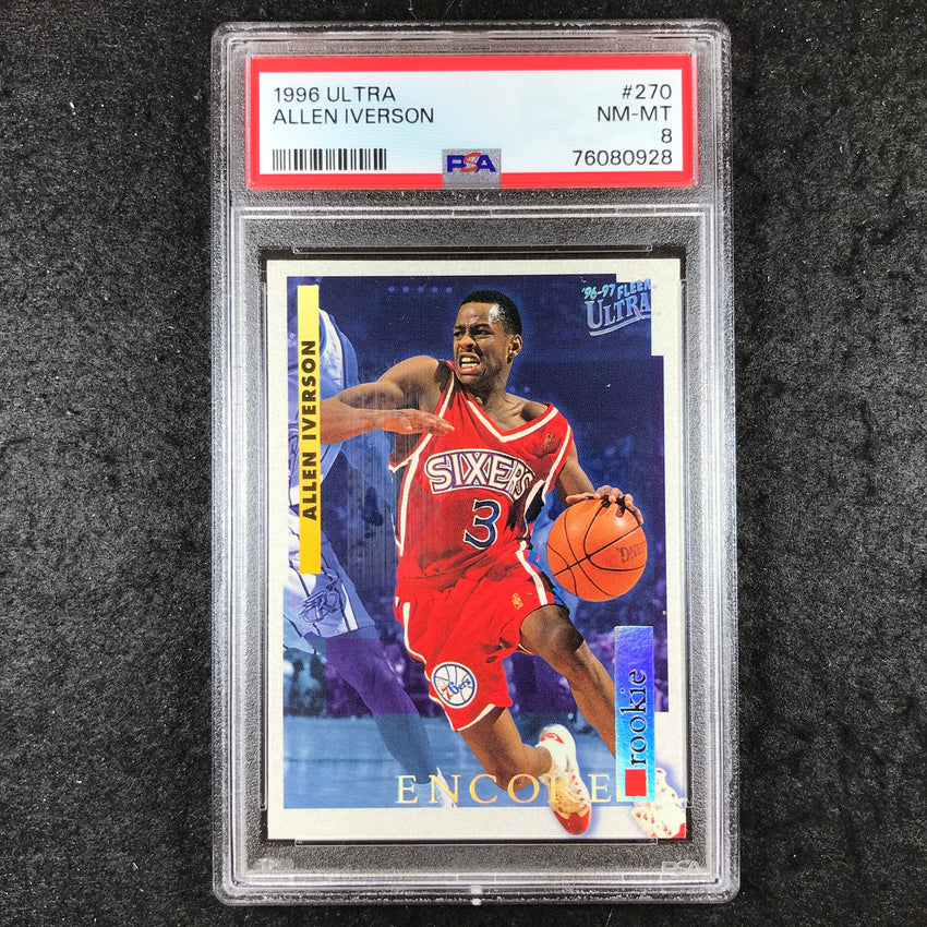 1996 Ultra ALLEN IVERSON Encore Rookie #270 PSA 8 (928)