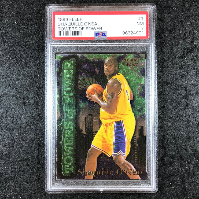 1996 Fleer SHAQUILLE O'NEAL Towers of Power #7 PSA 7 (901)