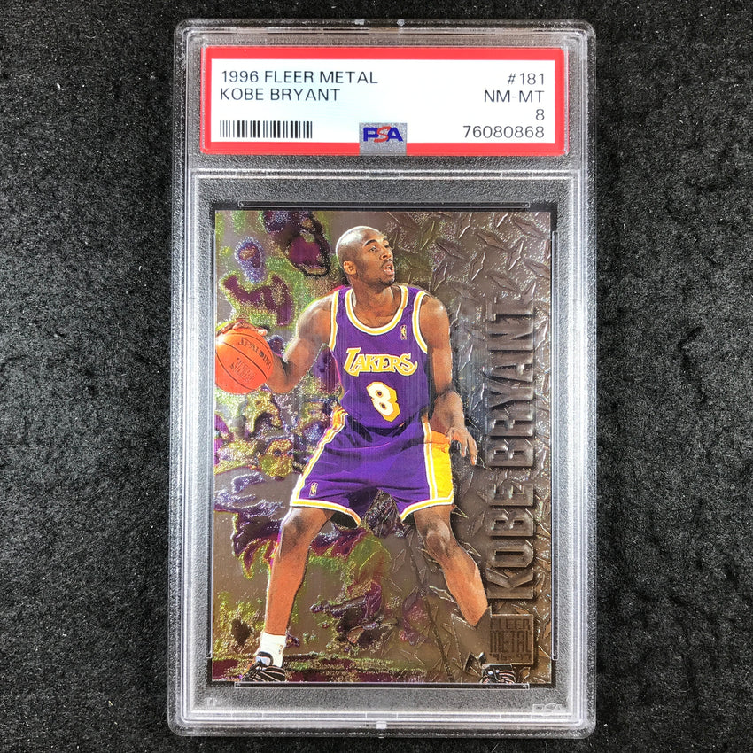 1996 Fleer Metal KOBE BRYANT Rookie #181 PSA 8 (868)