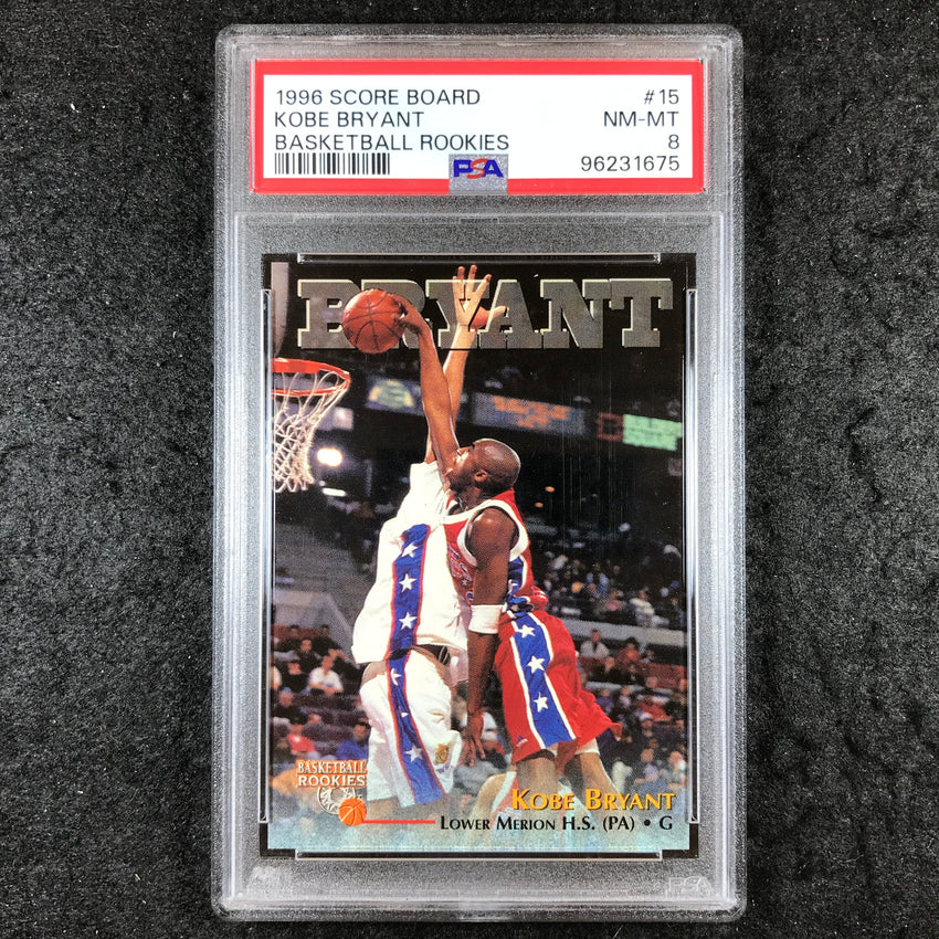 1996 Score Board KOBE BRYANT Basketball Rookies #15 PSA 8 (675)
