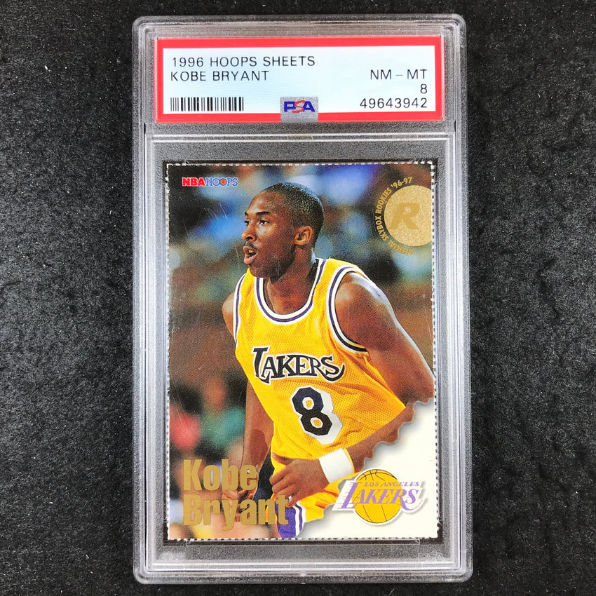 1996 Hoops Sheets KOBE BRYANT Rookie PSA 8 (942)