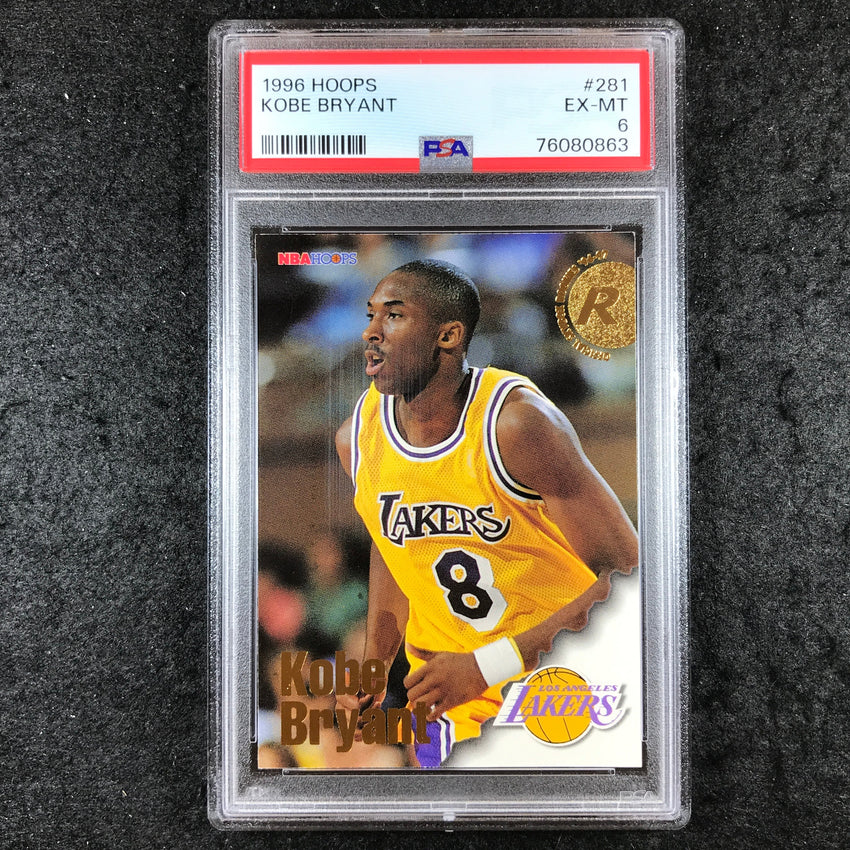 1996 Hoops KOBE BRYANT Rookie #281 PSA 6 (863)