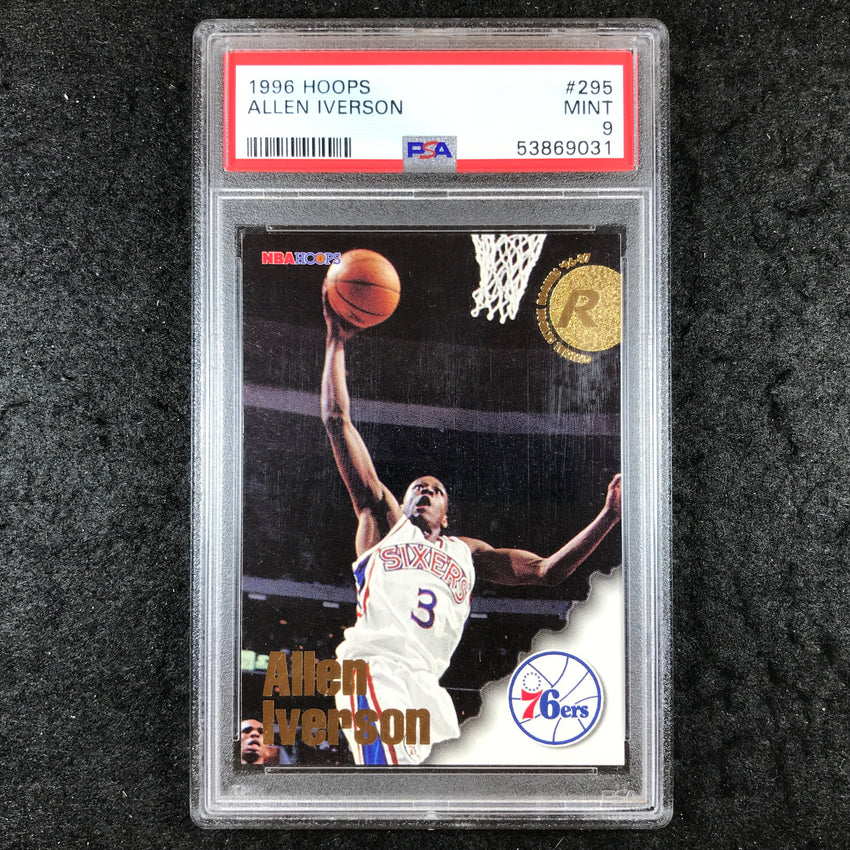 1996 Hoops ALLEN IVERSON Rookie #295 PSA 9 (031)