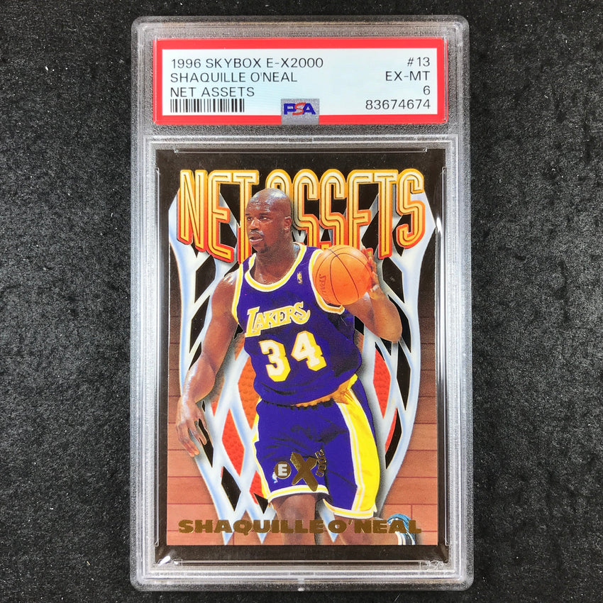 1996 Skybox E-X2000 SHAQUILLE O'NEAL Net Assets #13 PSA 6 (674)