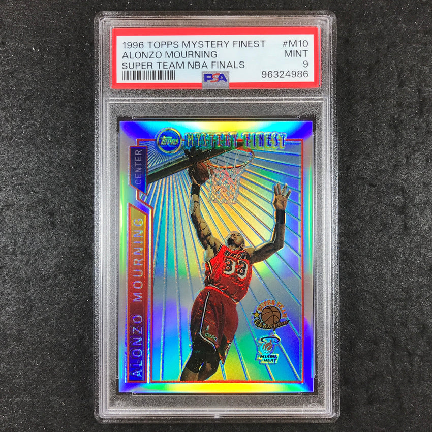 1996 Topps Mystery Finest ALONZO MOURNING Super Team NBA Finals #M10 PSA 9 (986)
