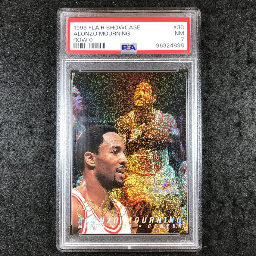 1996 Flair Showcase ALONZO MOURNING Row 0 #33 PSA 7 (898)