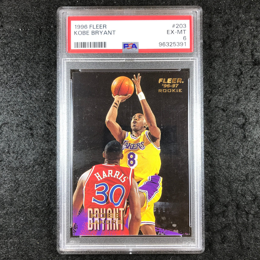 1996 Fleer KOBE BRYANT Rookie #203 PSA 6 (391)