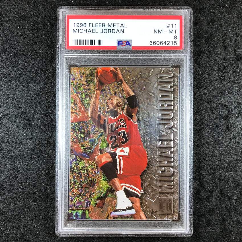 1996 Fleer Metal MICHAEL JORDAN #11 PSA 8 (215)