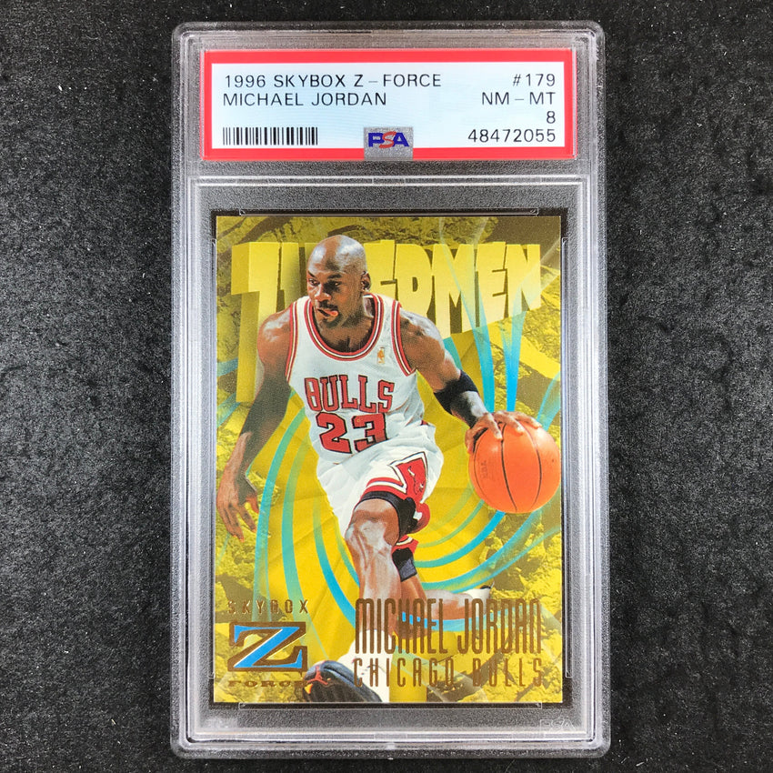 1996 Skybox Z-Force MICHAEL JORDAN #179 PSA 8 (055)