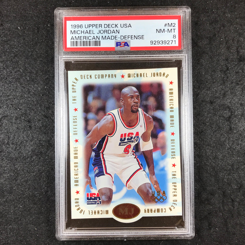 1996 Upper Deck USA MICHAEL JORDAN American Made Defence PSA 8 (271)