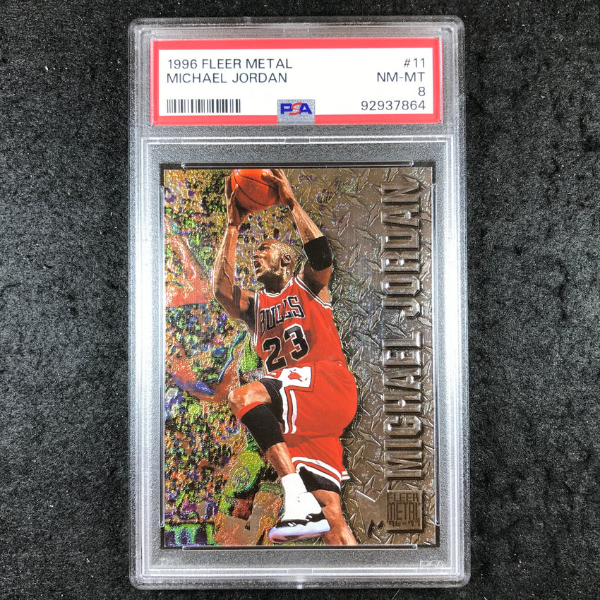 1996 Fleer Metal MICHAEL JORDAN #11 PSA 8 (864)