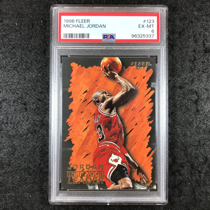 1996 Fleer MICHAEL JORDAN Hardwood Leader #123 PSA 6 (337)