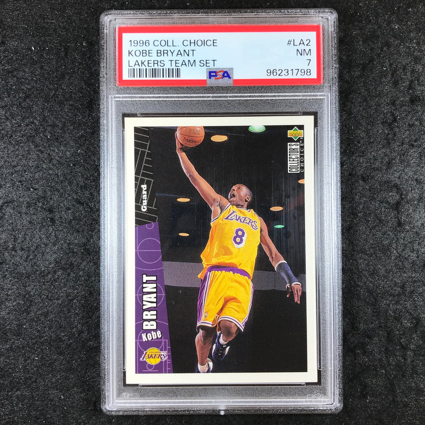 1996 Collector's Choice KOBE BRYANT Lakers Team Set Rookie #LA2 PSA 7 (798)