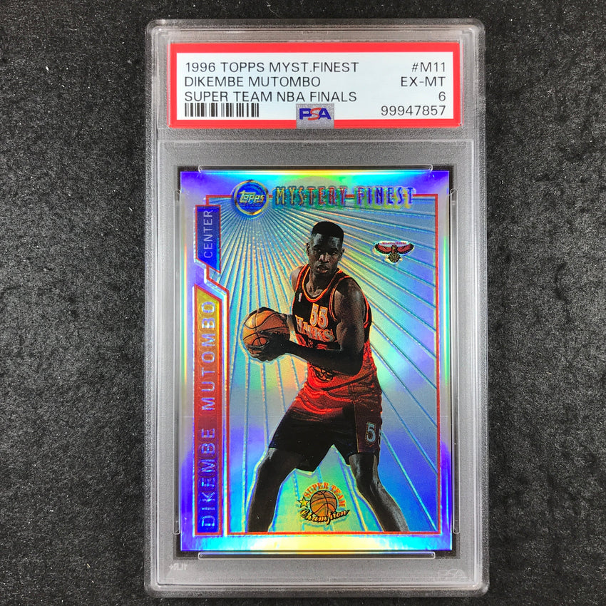 1996 Topps Mystery Finest DIKEMBE MUTOMBO Super Team NBA Finals #M11 PSA 6 (857)