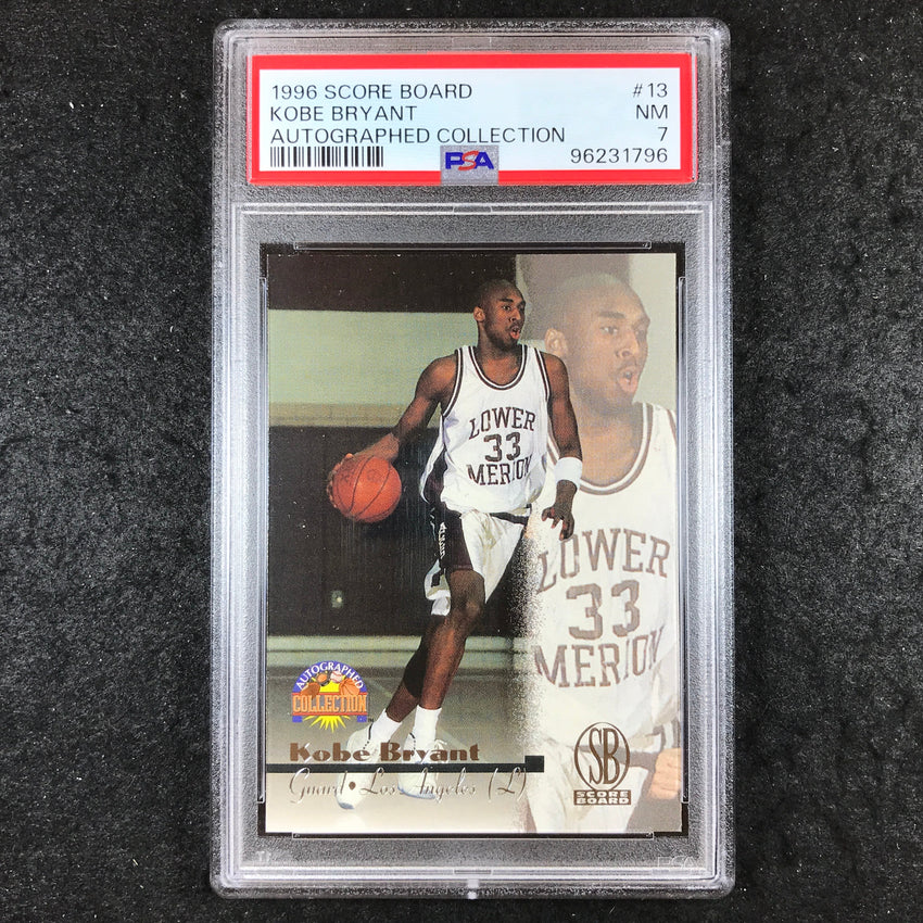1996 Score Board KOBE BRYANT Rookie Autographed Collection #13 PSA 7 (796)
