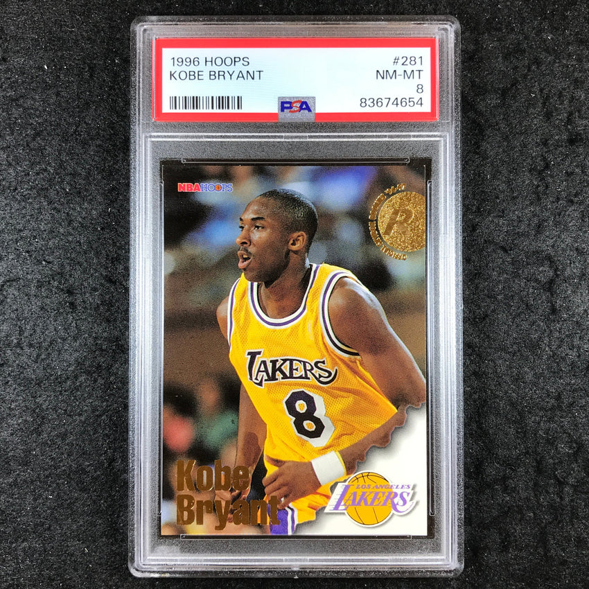 1996 Hoops KOBE BRYANT Rookie #281 PSA 8 (654)