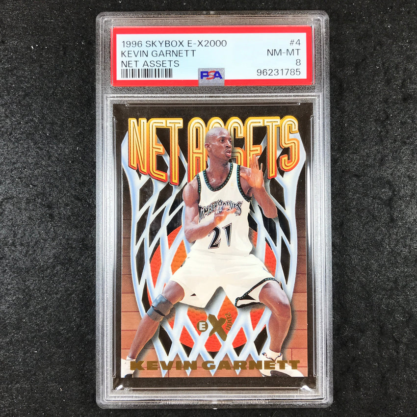 1996 Skybox E-X2000 KEVIN GARNETT Net Assets #4 PSA 8 (785)