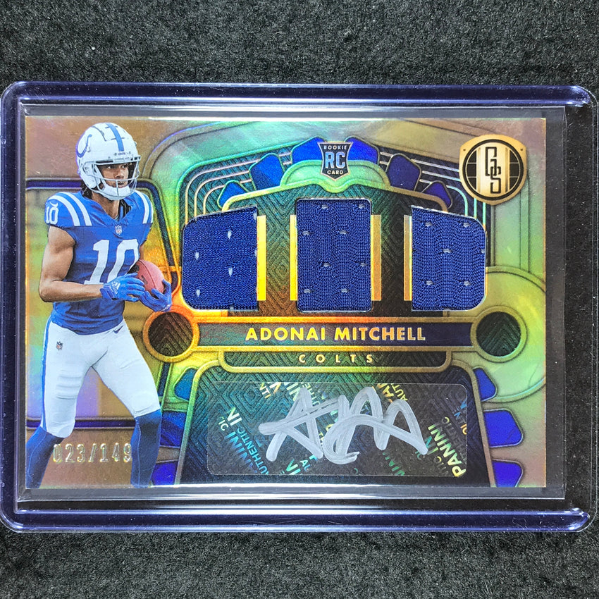 2024 Gold Standard Football ADONAI MITCHELL Rookie Jersey Auto Triple 23/149