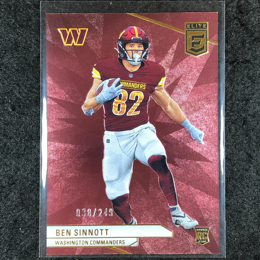 2024 Donruss Elite Football BEN SINNOTT Rookie Base Maroon 38/249 #122