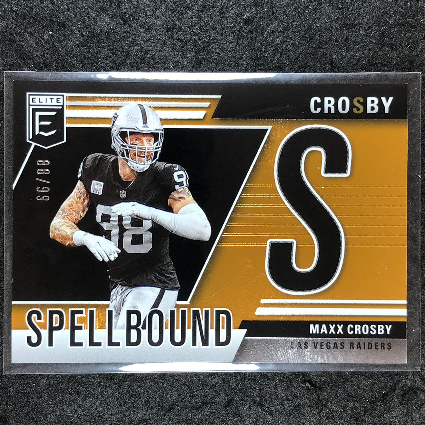 2024 Donruss Elite Football MAXX CROSBY "S" Spellbound Orange 88/99 #24