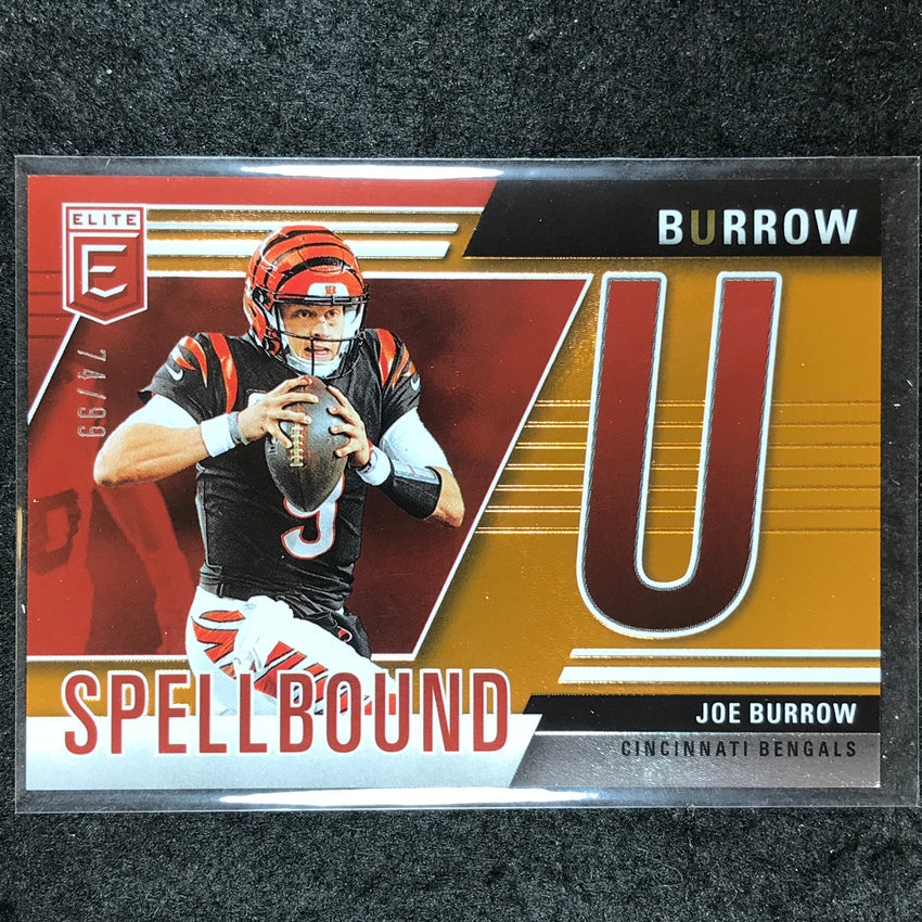 2024 Donruss Elite Football JOE BURROW "U" Spellbound Orange 74/99 #36