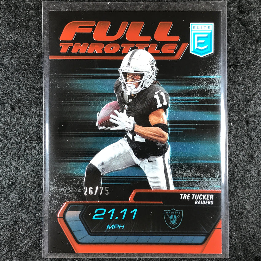 2024 Donruss Elite Football TRE TUCKER Full Throttle Red 26/75 #18