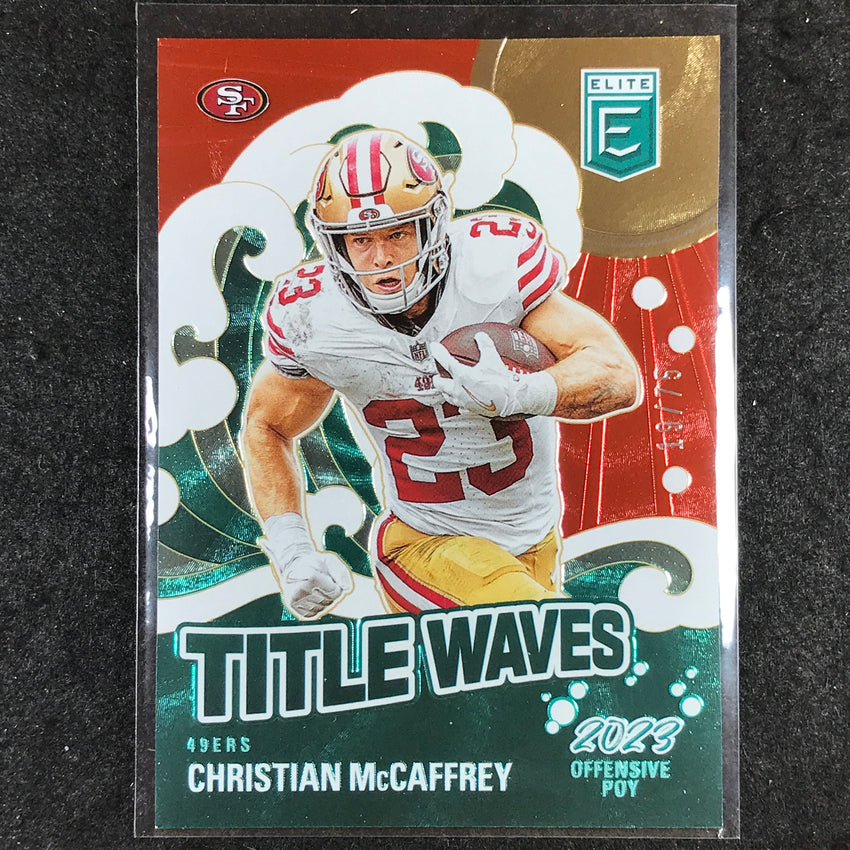 2024 Donruss Elite Football CHRISTIAN MCCAFFREY Title Waves Red 19/75 #3