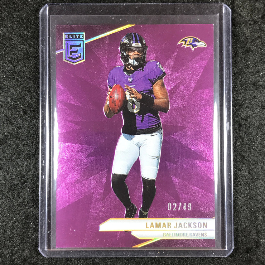 2024 Donruss Elite Football LAMAR JACKSON Base Purple 2/49 #75