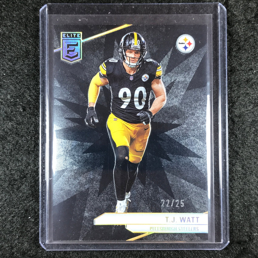 2024 Donruss Elite Football T.J. WATT Base Black 22/25 #40
