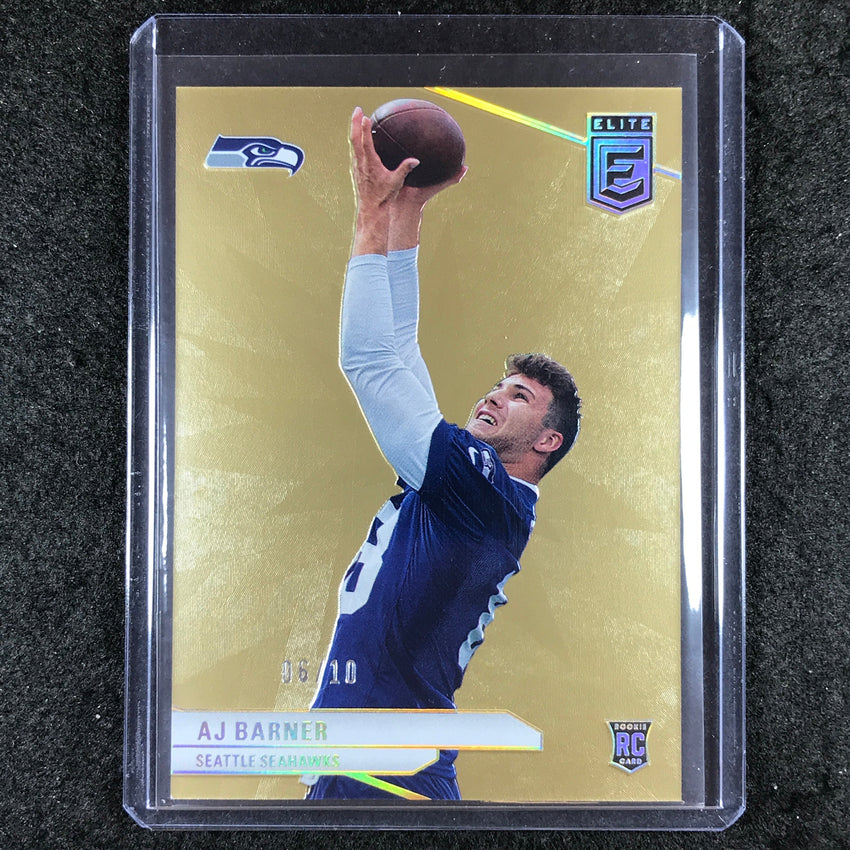 2024 Donruss Elite Football AJ BARNER Rookie Base Gold 6/10 #132