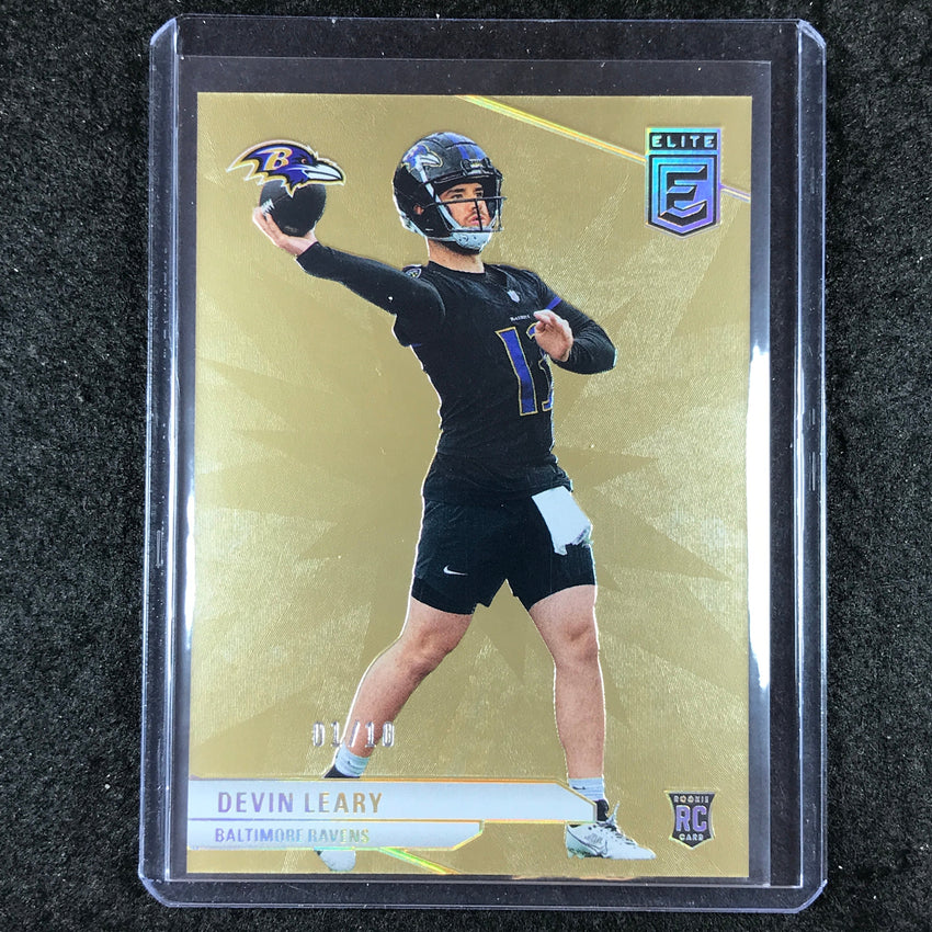 2024 Donruss Elite Football DEVIN LEARY Rookie Base Gold 1/10 #199